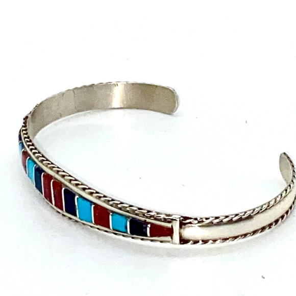 Zuni Inlay Cuff Bracelet! - Picture 3 of 11